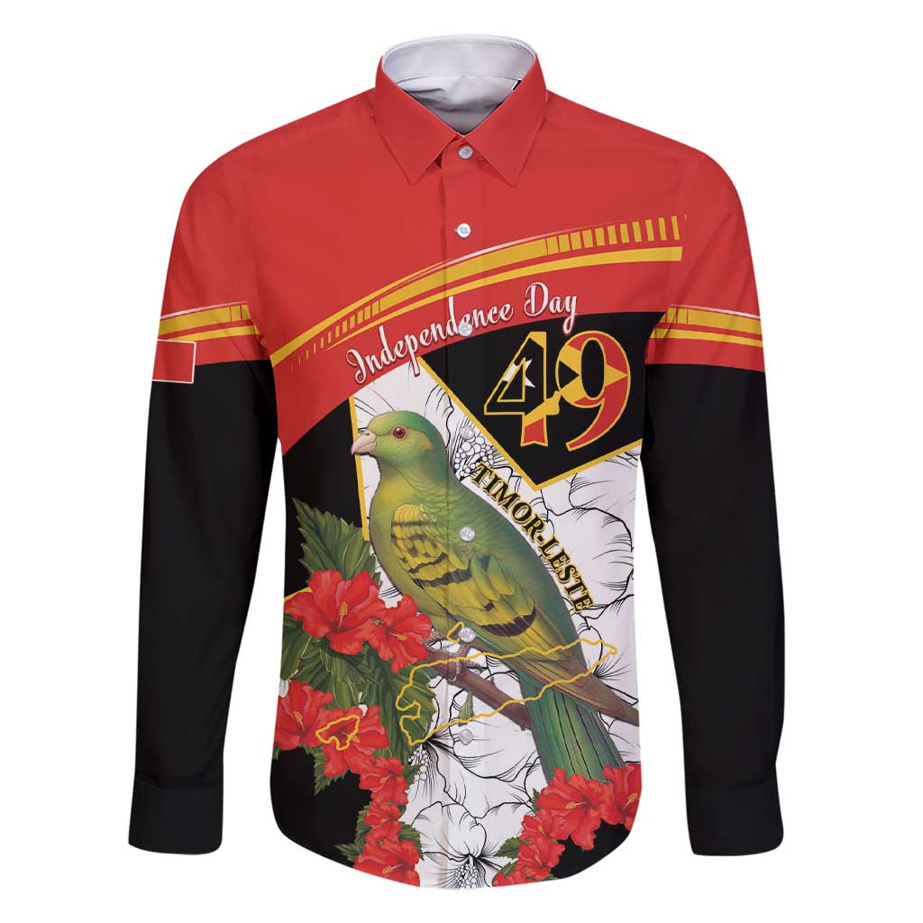 Personalised East Timor Independence Day Family Matching Short Sleeve Bodycon Dress and Hawaiian Shirt Timor Pigeon Mix Hibiscus Pattern - Wonder Print Shop