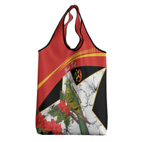 Personalised East Timor Independence Day Grocery Bag Timor Pigeon Mix Hibiscus Pattern