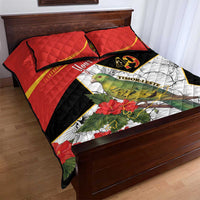 Personalised East Timor Independence Day Quilt Bed Set Timor Pigeon Mix Hibiscus Pattern - Wonder Print Shop