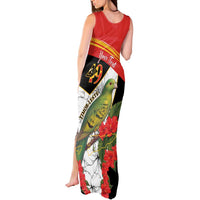 Personalised East Timor Independence Day Tank Maxi Dress Timor Pigeon Mix Hibiscus Pattern - Wonder Print Shop