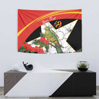 Personalised East Timor Independence Day Tapestry Timor Pigeon Mix Hibiscus Pattern - Wonder Print Shop