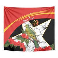 Personalised East Timor Independence Day Tapestry Timor Pigeon Mix Hibiscus Pattern - Wonder Print Shop