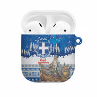 Greece Christmas AirPods Case Saint Basil Kala Cristouyenna - Wonder Print Shop