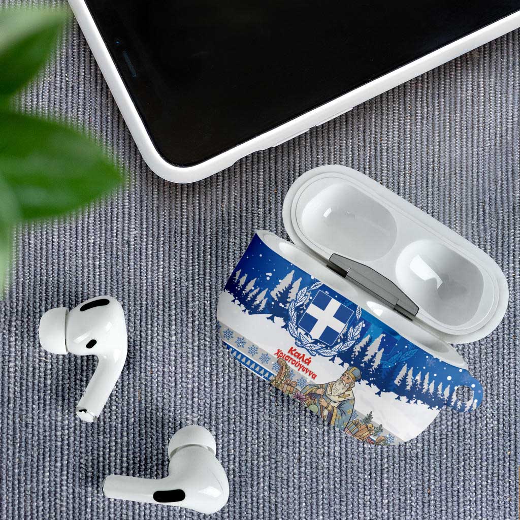Greece Christmas AirPods Case Saint Basil Kala Cristouyenna - Wonder Print Shop