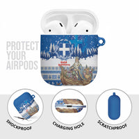 Greece Christmas AirPods Case Saint Basil Kala Cristouyenna - Wonder Print Shop