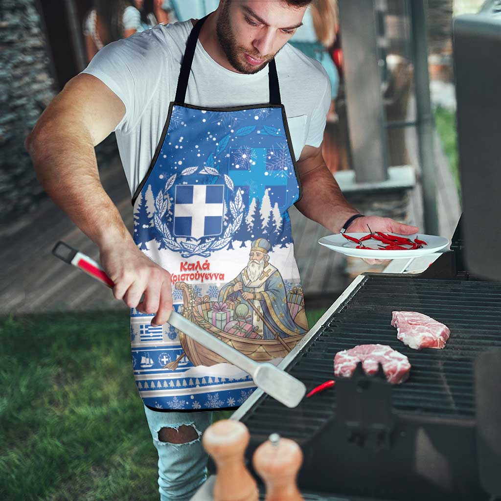 Greece Christmas Apron Saint Basil Kala Cristouyenna - Wonder Print Shop