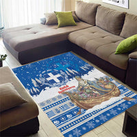 Greece Christmas Area Rug Saint Basil Kala Cristouyenna - Wonder Print Shop