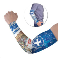 Greece Christmas Arm Sleeves Saint Basil Kala Cristouyenna - Wonder Print Shop