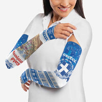 Greece Christmas Arm Sleeves Saint Basil Kala Cristouyenna - Wonder Print Shop