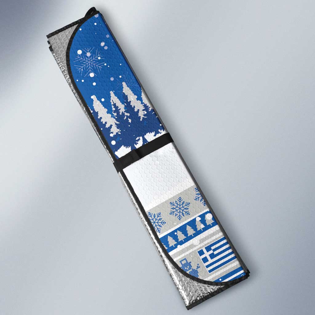 Greece Christmas Auto Sun Shade Saint Basil Kala Cristouyenna - Wonder Print Shop