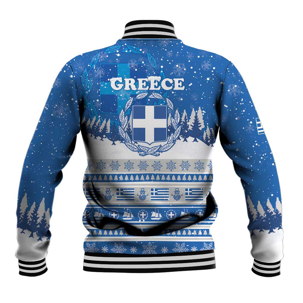 Greece Christmas Baseball Jacket Saint Basil Kala Cristouyenna - Wonder Print Shop