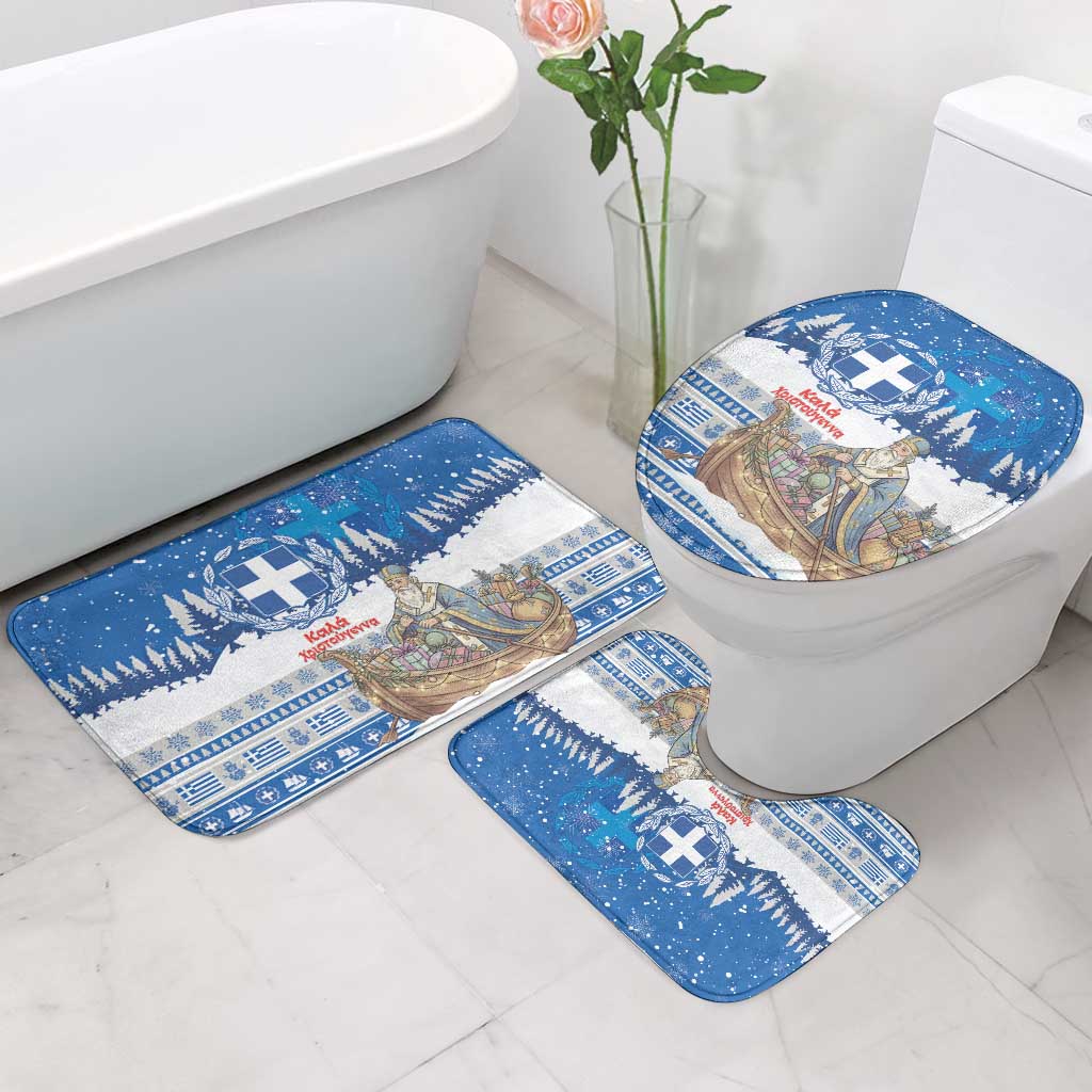 Greece Christmas Bathroom Set Saint Basil Kala Cristouyenna - Wonder Print Shop