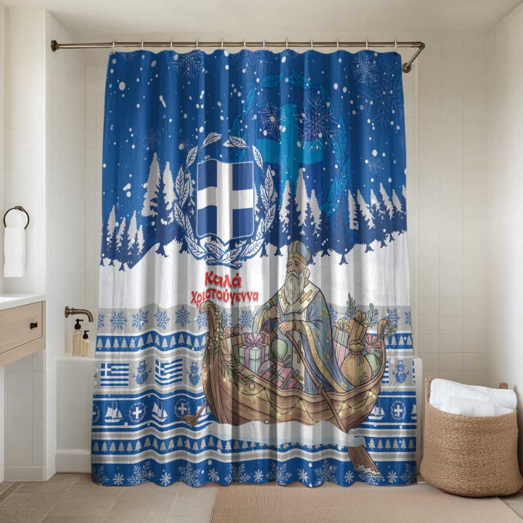 Greece Christmas Bathroom Set Saint Basil Kala Cristouyenna - Wonder Print Shop