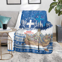 Greece Christmas Blanket Saint Basil Kala Cristouyenna - Wonder Print Shop