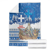 Greece Christmas Blanket Saint Basil Kala Cristouyenna - Wonder Print Shop