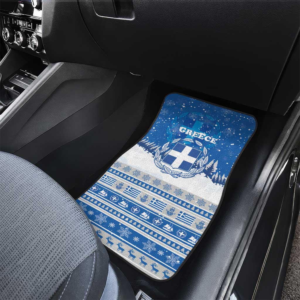 Greece Christmas Car Mats Saint Basil Kala Cristouyenna - Wonder Print Shop