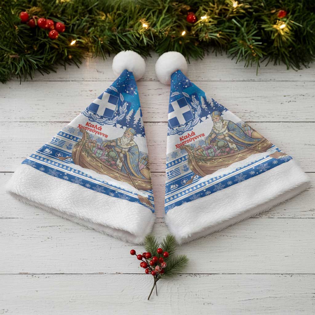 Greece Christmas Santa Hat Saint Basil Kala Cristouyenna - Wonder Print Shop