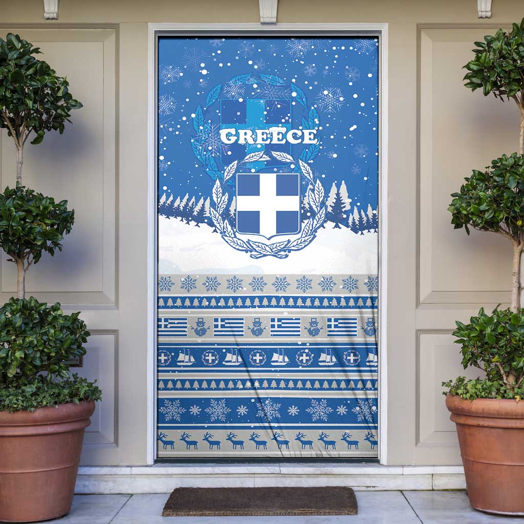 Greece Christmas Door Cover Saint Basil Kala Cristouyenna - Wonder Print Shop