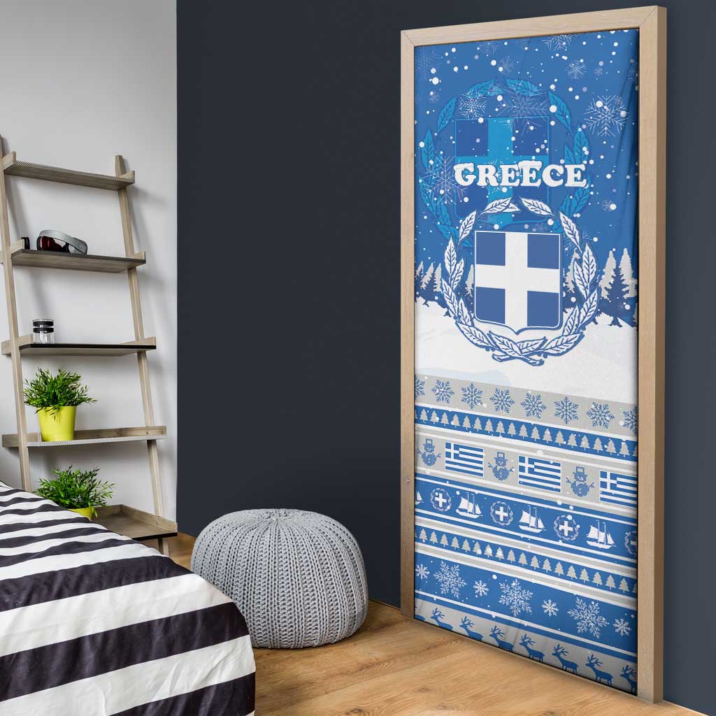 Greece Christmas Door Cover Saint Basil Kala Cristouyenna - Wonder Print Shop