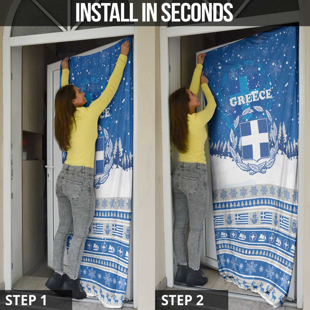Greece Christmas Door Cover Saint Basil Kala Cristouyenna - Wonder Print Shop