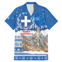 Greece Christmas Family Matching Mermaid Dress and Hawaiian Shirt Saint Basil Kala Cristouyenna - Wonder Print Shop