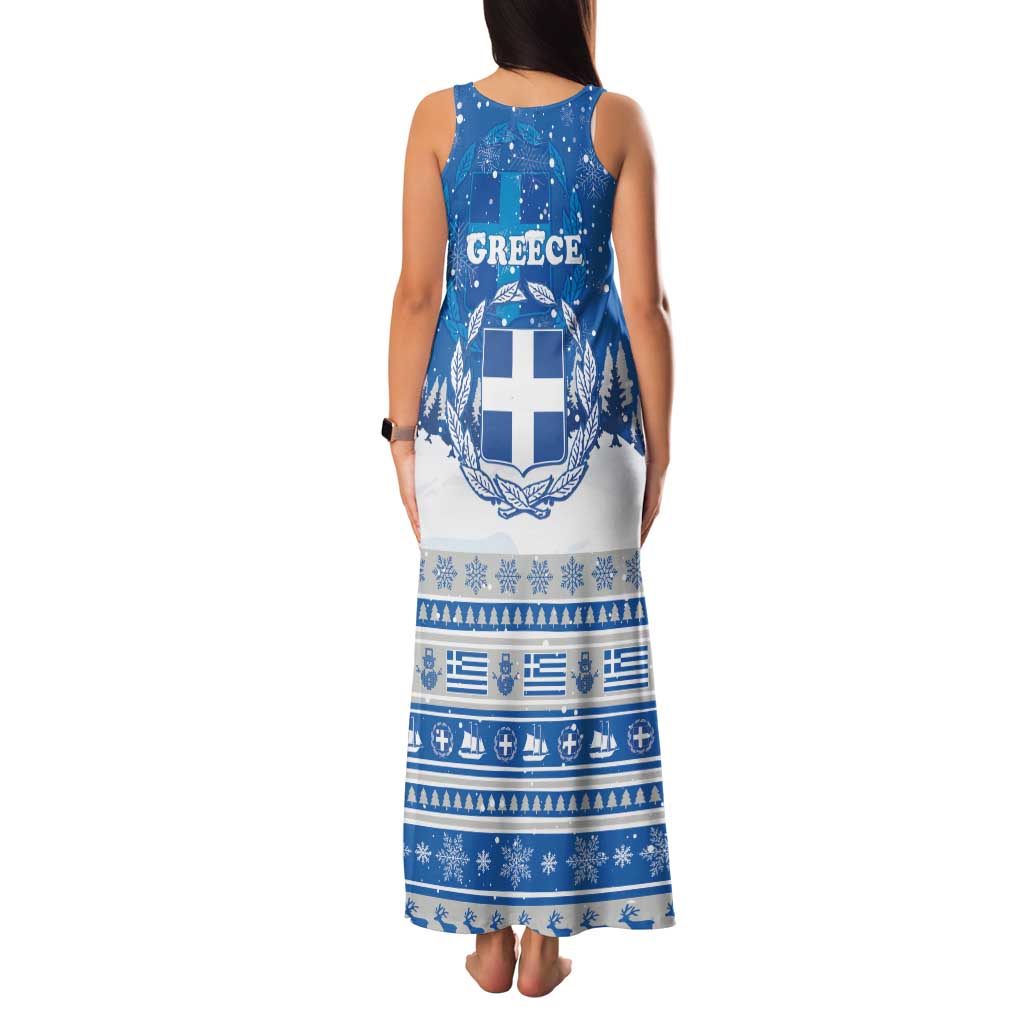 Greece Christmas Family Matching Tank Maxi Dress and Hawaiian Shirt Saint Basil Kala Cristouyenna - Wonder Print Shop