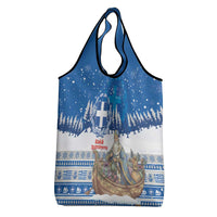 Greece Christmas Grocery Bag Saint Basil Kala Cristouyenna - Wonder Print Shop