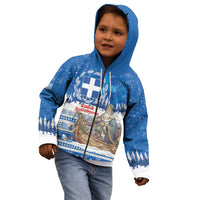 Greece Christmas Kid Hoodie Saint Basil Kala Cristouyenna - Wonder Print Shop