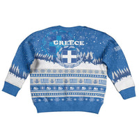 Greece Christmas Kid Ugly Christmas Sweater Saint Basil Kala Cristouyenna - Wonder Print Shop