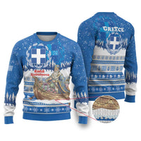 Greece Christmas Ugly Christmas Sweater Saint Basil Kala Cristouyenna - Wonder Print Shop