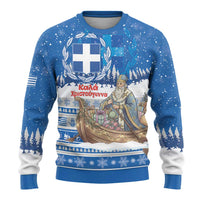 Greece Christmas Ugly Christmas Sweater Saint Basil Kala Cristouyenna - Wonder Print Shop