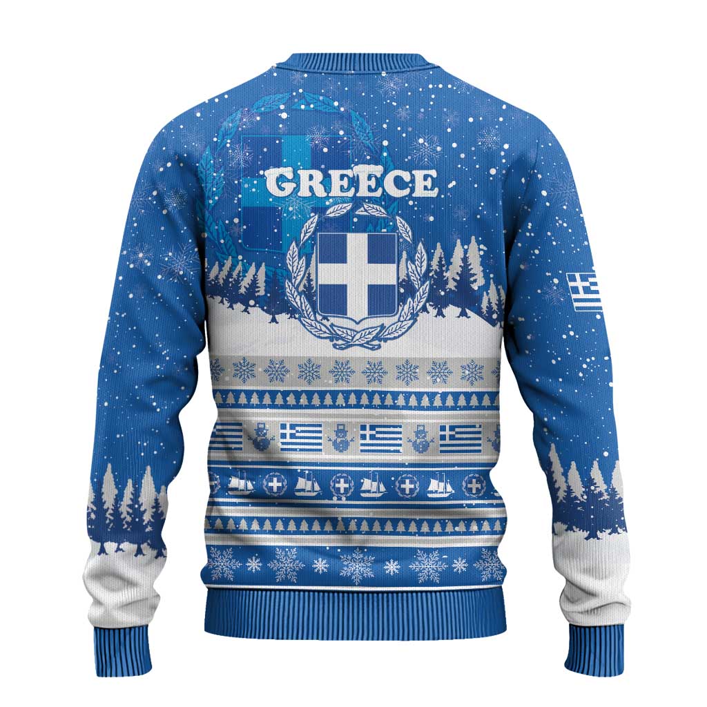 Greece Christmas Ugly Christmas Sweater Saint Basil Kala Cristouyenna - Wonder Print Shop