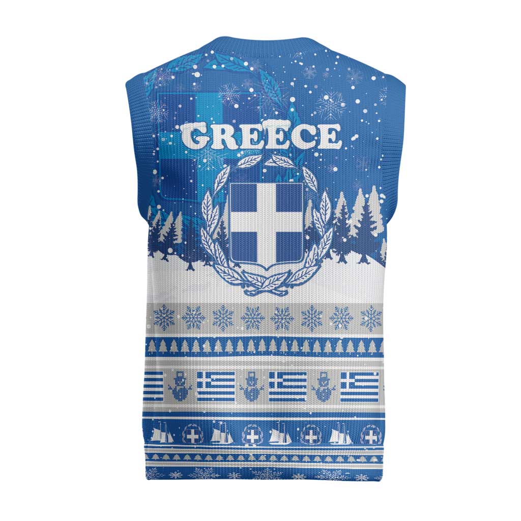 Greece Christmas Knitted V-Neck Vest Saint Basil Kala Cristouyenna - Wonder Print Shop