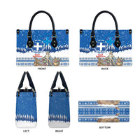 Greece Christmas Leather Bag Saint Basil Kala Cristouyenna - Wonder Print Shop