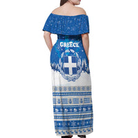 Greece Christmas Off Shoulder Maxi Dress Saint Basil Kala Cristouyenna - Wonder Print Shop