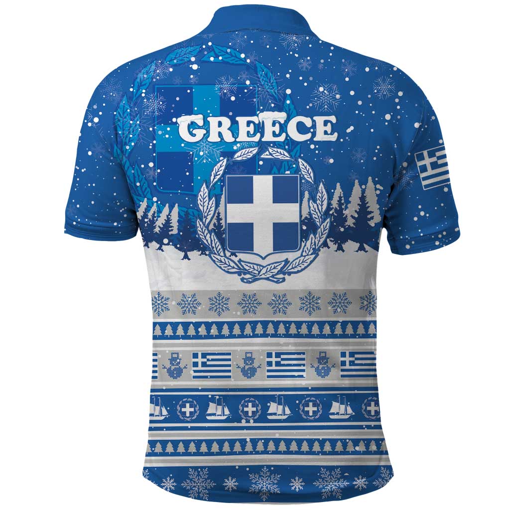 Greece Christmas Polo Shirt Saint Basil Kala Cristouyenna - Wonder Print Shop