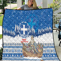 Greece Christmas Quilt Saint Basil Kala Cristouyenna - Wonder Print Shop