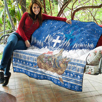 Greece Christmas Quilt Saint Basil Kala Cristouyenna - Wonder Print Shop