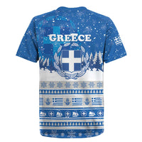 Greece Christmas Rugby Jersey Saint Basil Kala Cristouyenna - Wonder Print Shop