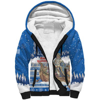 Greece Christmas Sherpa Hoodie Saint Basil Kala Cristouyenna - Wonder Print Shop