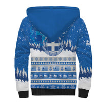 Greece Christmas Sherpa Hoodie Saint Basil Kala Cristouyenna - Wonder Print Shop