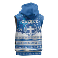 Greece Christmas Sleeveless Hoodie Saint Basil Kala Cristouyenna - Wonder Print Shop