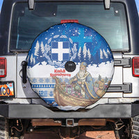 Greece Christmas Spare Tire Cover Saint Basil Kala Cristouyenna - Wonder Print Shop