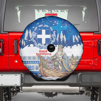 Greece Christmas Spare Tire Cover Saint Basil Kala Cristouyenna - Wonder Print Shop