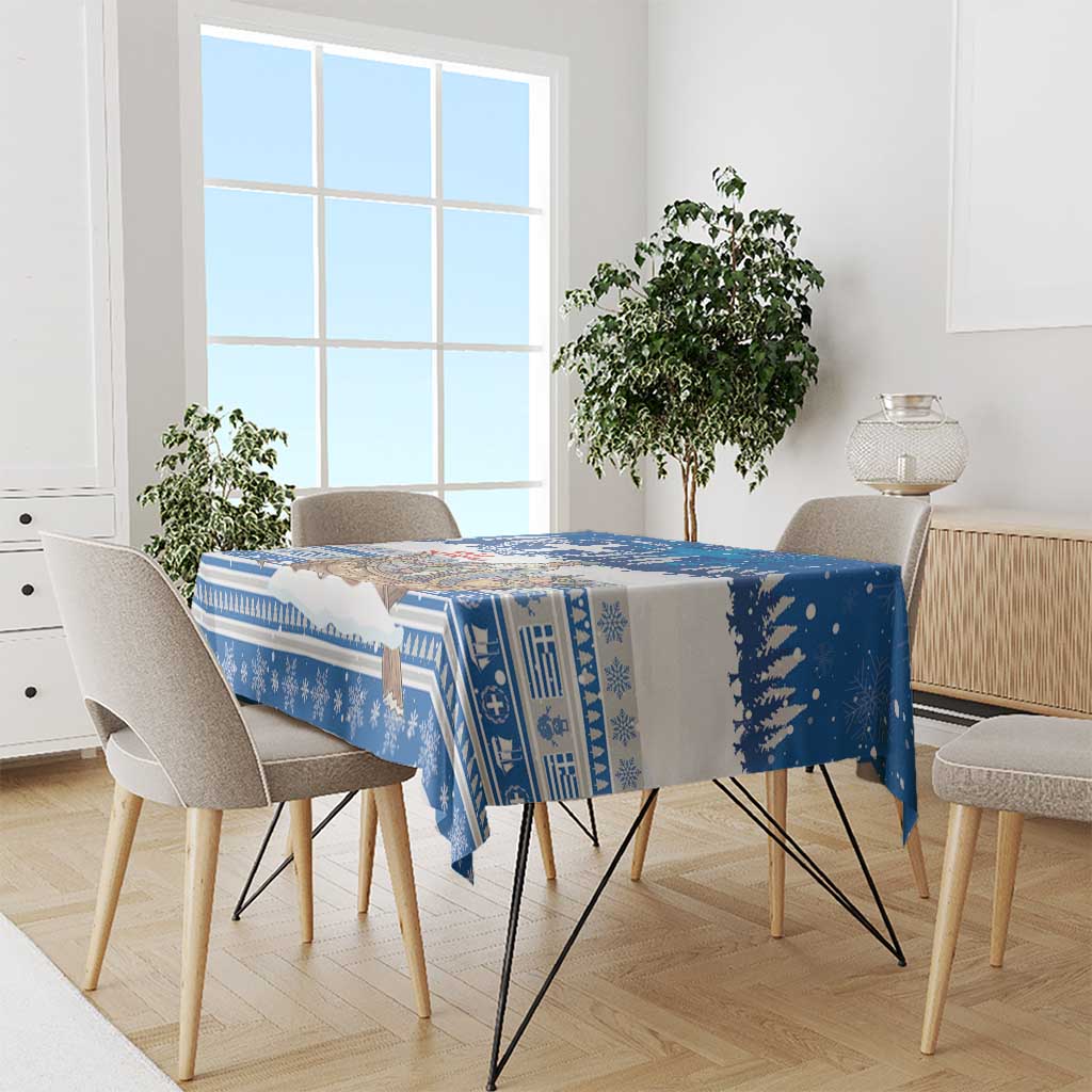 Greece Christmas Tablecloth Saint Basil Kala Cristouyenna - Wonder Print Shop