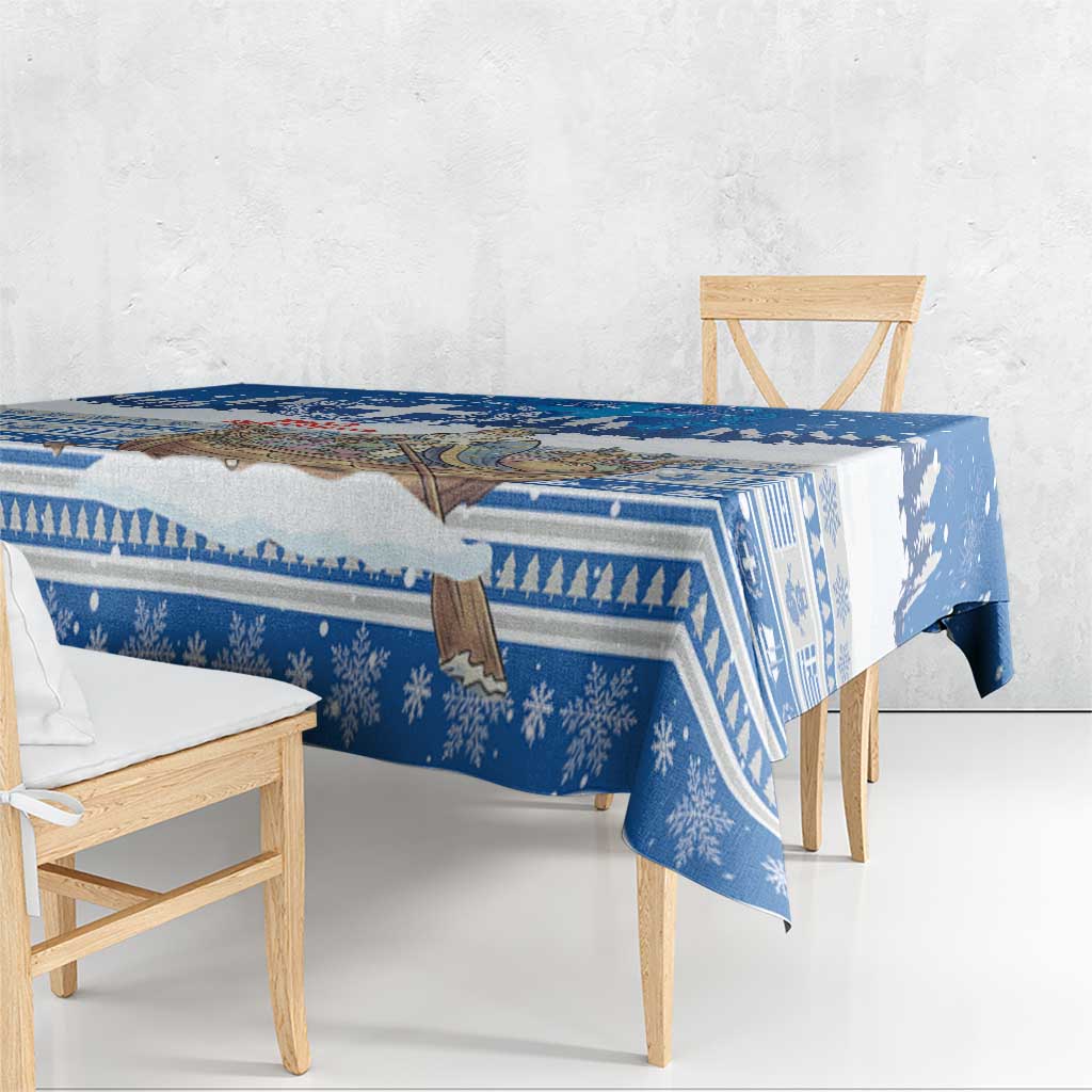 Greece Christmas Tablecloth Saint Basil Kala Cristouyenna - Wonder Print Shop