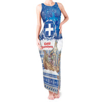 Greece Christmas Tank Maxi Dress Saint Basil Kala Cristouyenna - Wonder Print Shop