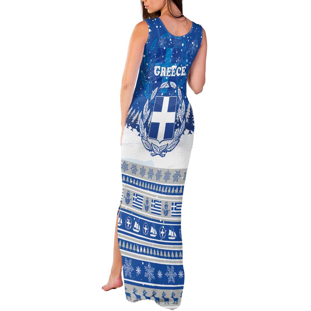 Greece Christmas Tank Maxi Dress Saint Basil Kala Cristouyenna - Wonder Print Shop