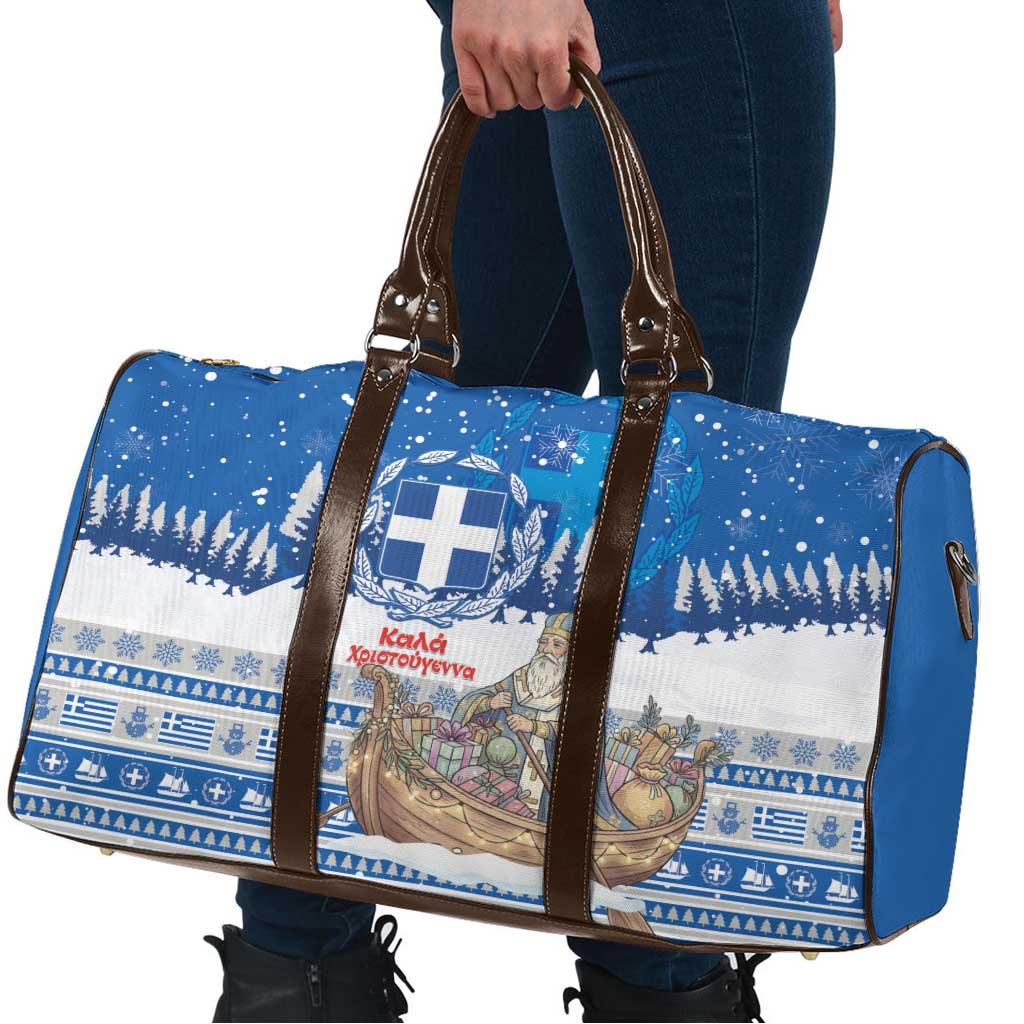 Greece Christmas Travel Bag Saint Basil Kala Cristouyenna - Wonder Print Shop