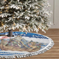 Greece Christmas Tree Skirt Saint Basil Kala Cristouyenna - Wonder Print Shop
